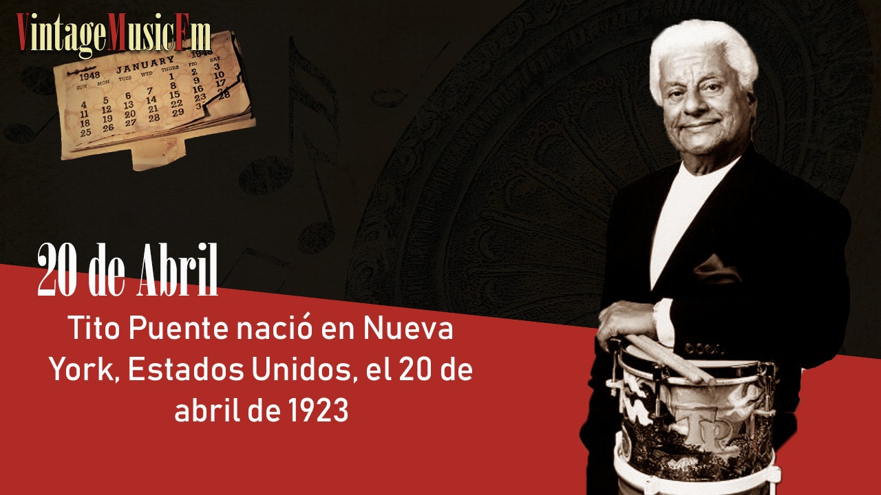 Tito Puente nació en Nueva York, Estados Unidos, el 20 de abril de 1923
