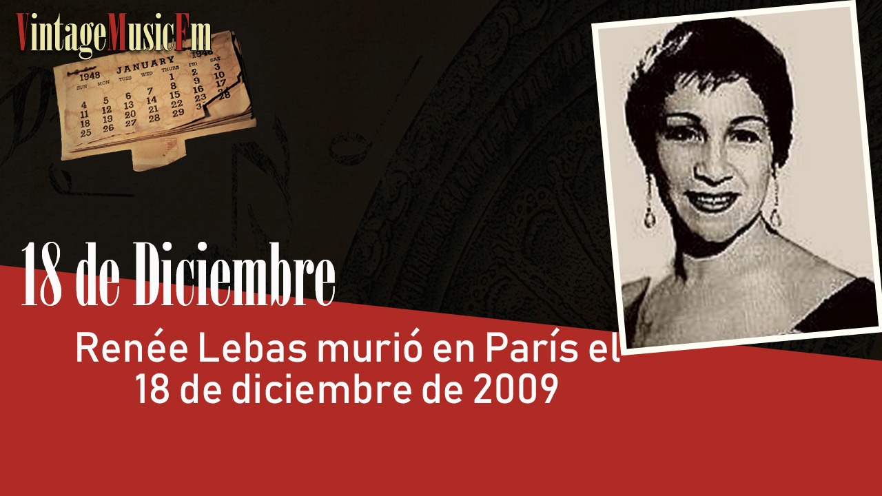 Renée Lebas murió en París el 18 de diciembre de 2009