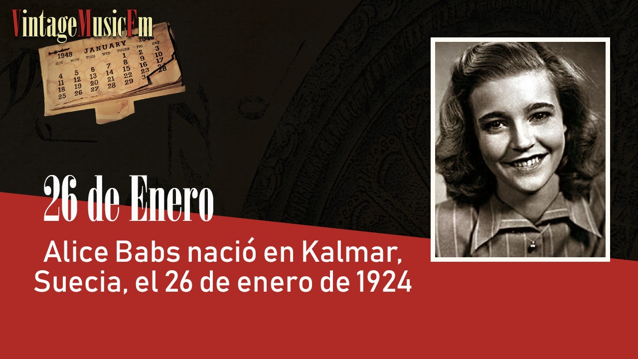 Alice Babs nació en Kalmar, Suecia, el 26 de enero de 1924