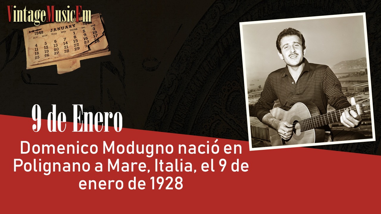 Domenico Modugno nació en Polignano a Mare, Italia, el 9 de enero de 1928