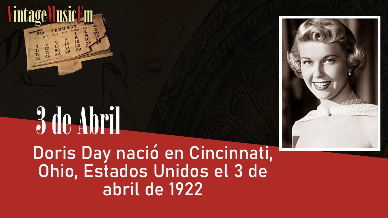 Doris Day nació en Evanston, Ohio, el 3 de abril de 1922