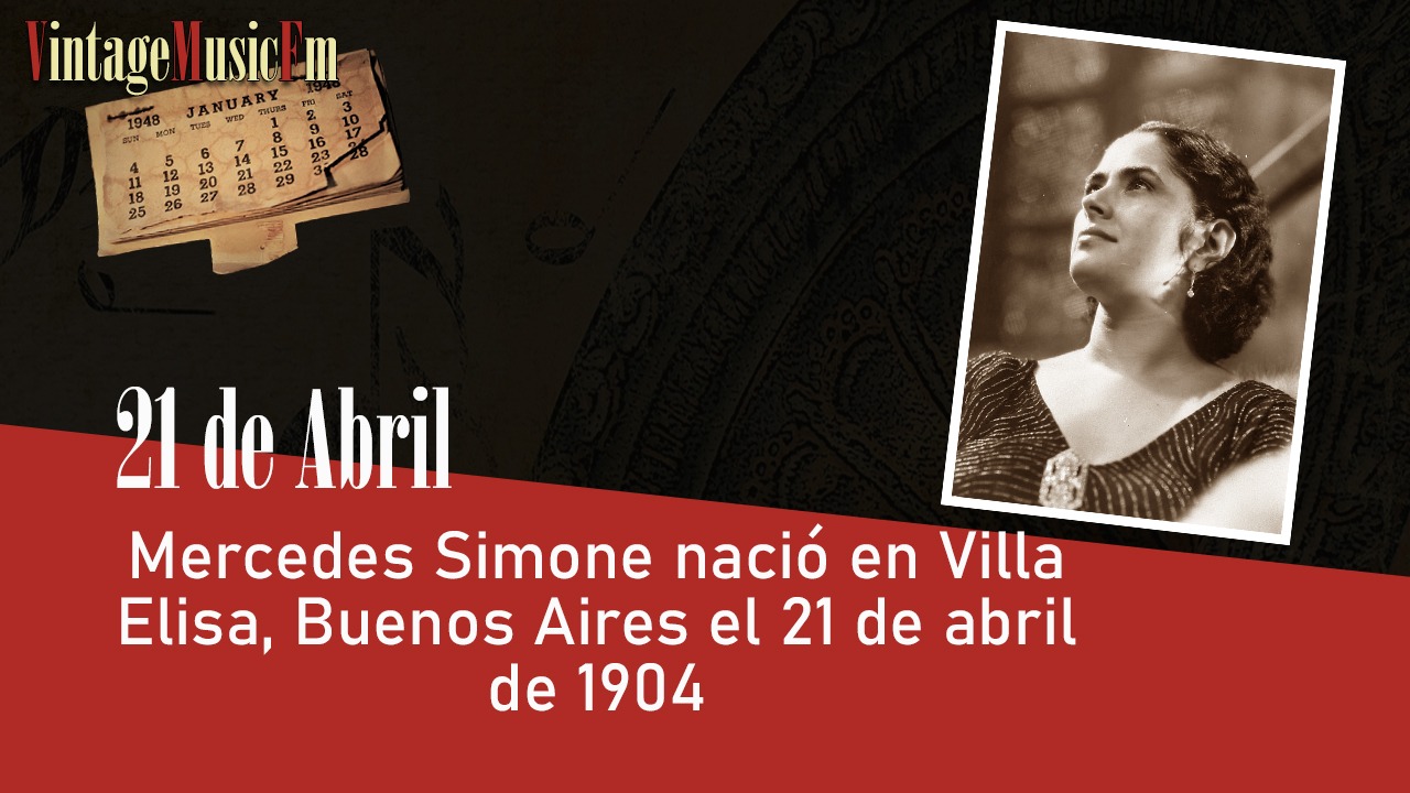 Mercedes Simone nació en Villa Elisa, Buenos Aires el 21 de abril de 1904