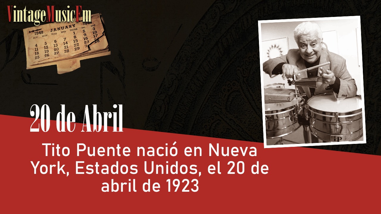 Tito Puente nació en Nueva York, Estados Unidos, el 20 de abril de 1923