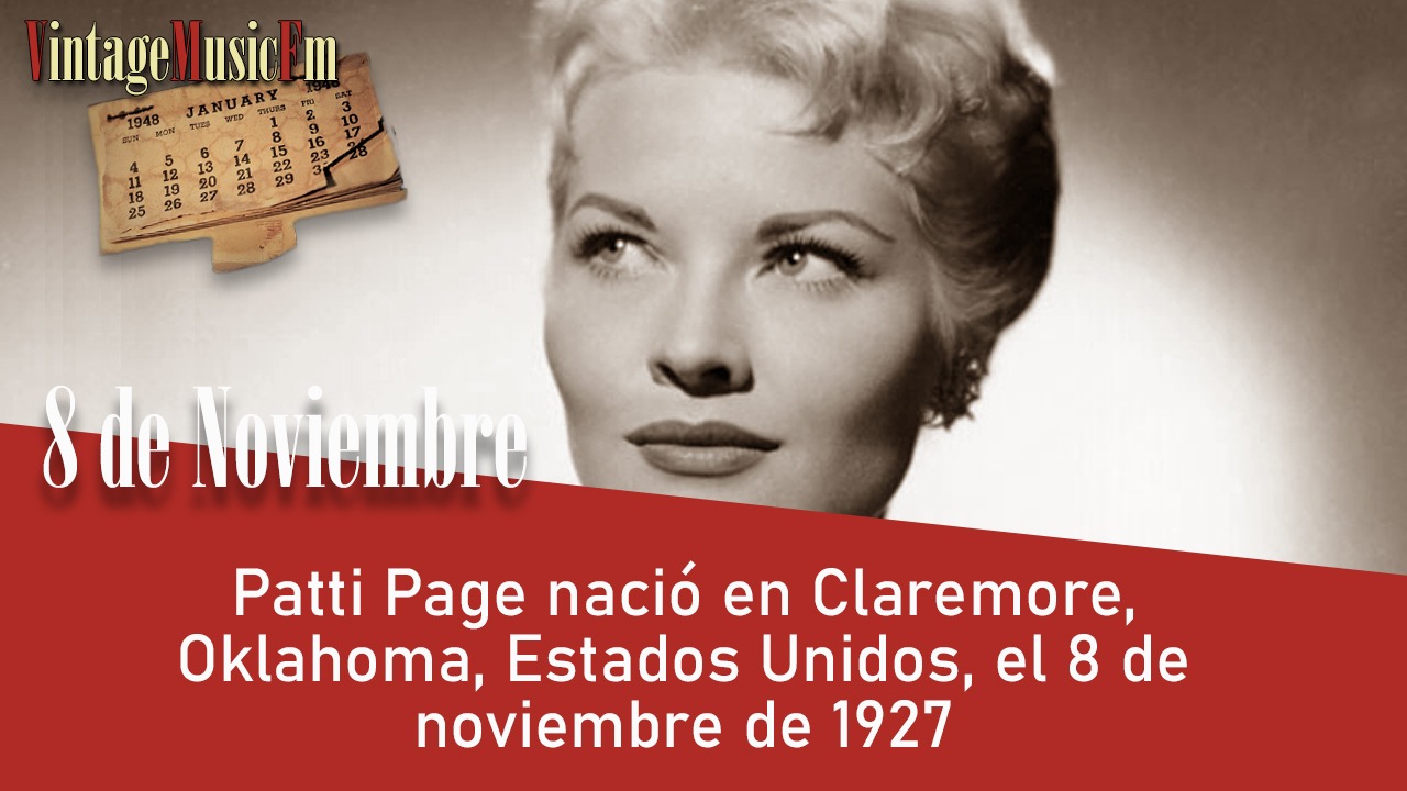 Patti Page nació en Claremore, Oklahoma, Estados Unidos, el 8 de noviembre de 1927