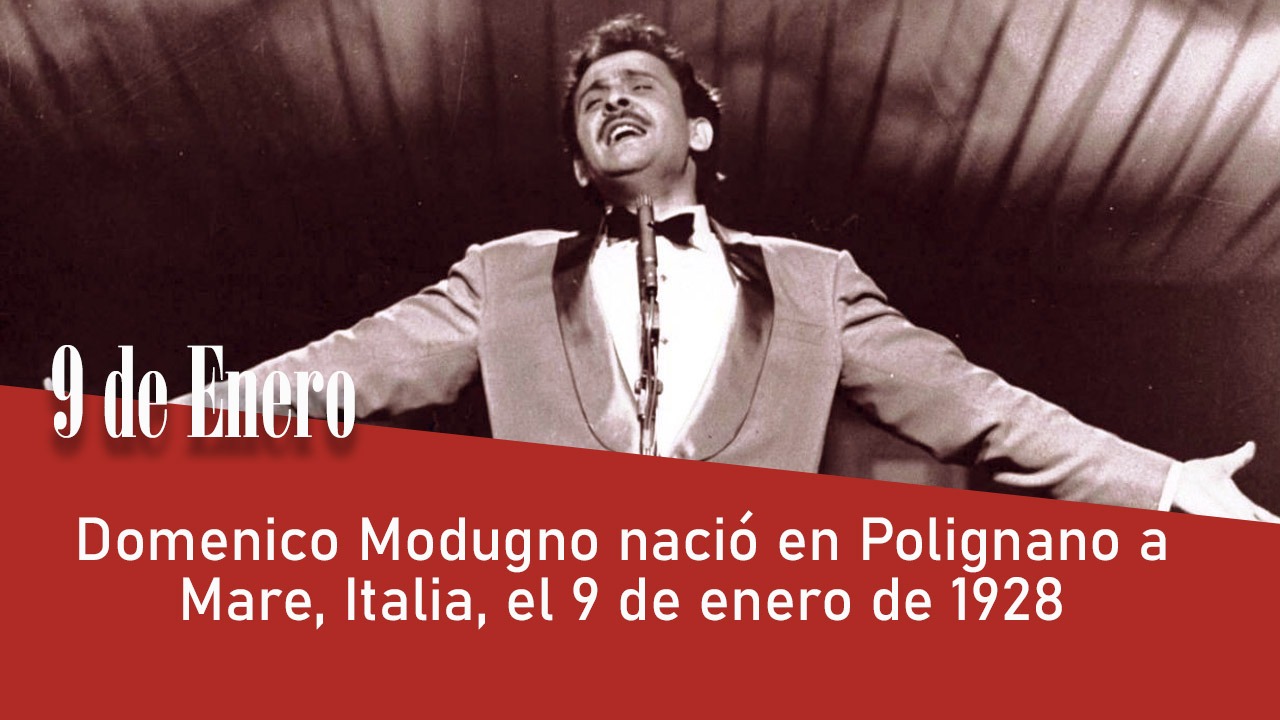 Domenico Modugno nació en Polignano a Mare, Italia, el 9 de enero de 1928