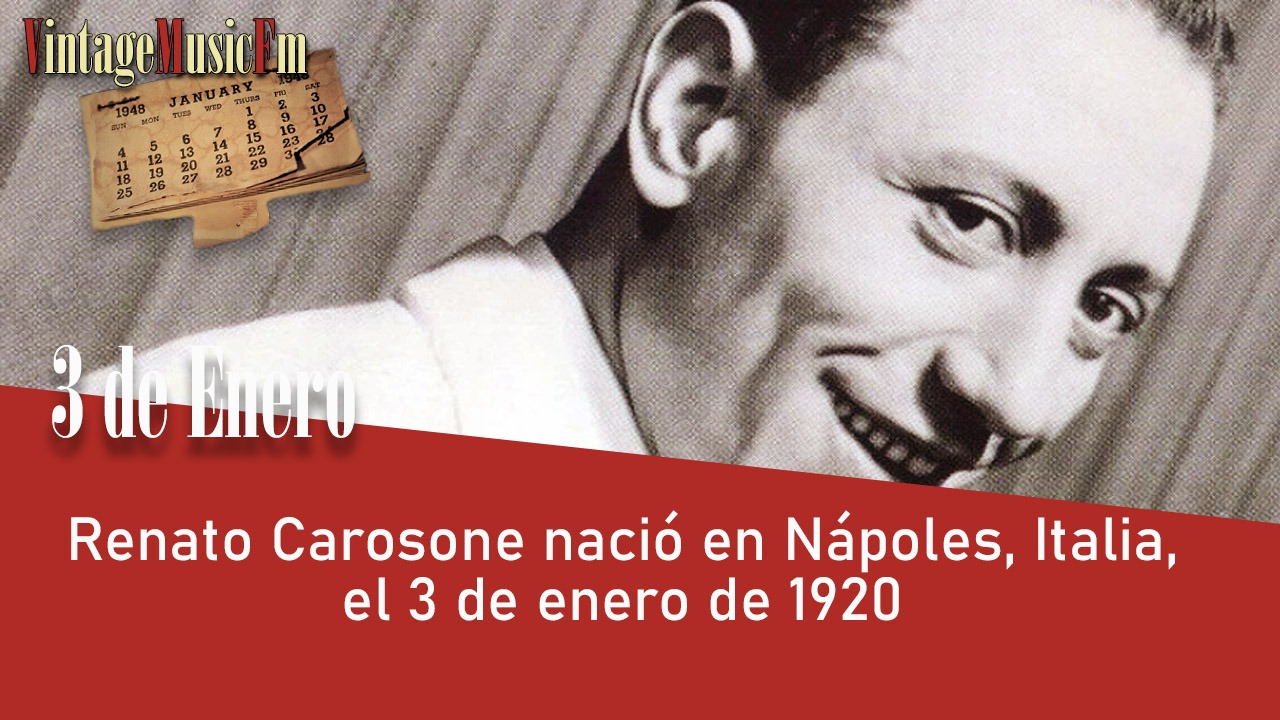 Renato Carosone murió en Roma, Italia, el 20 de mayo de 2001