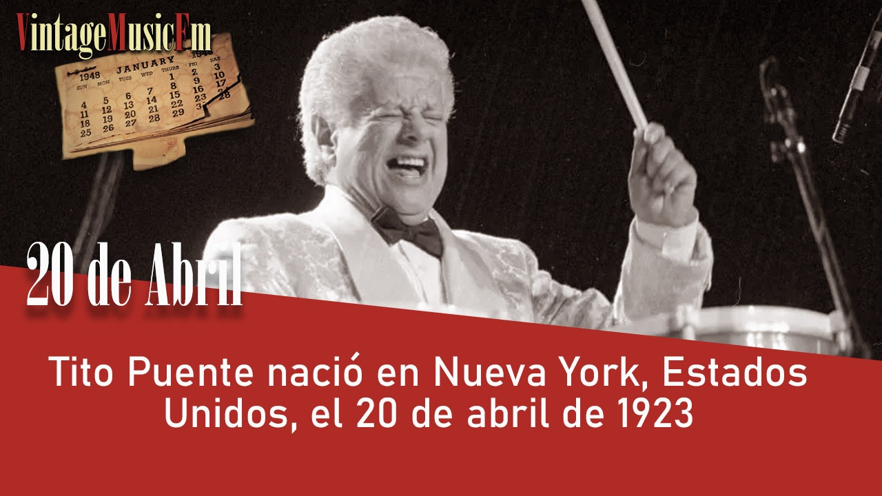 Tito Puente nació en Nueva York, Estados Unidos, el 20 de abril de 1923