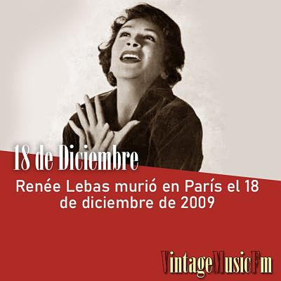 Renée Lebas murió en París el 18 de diciembre de 2009