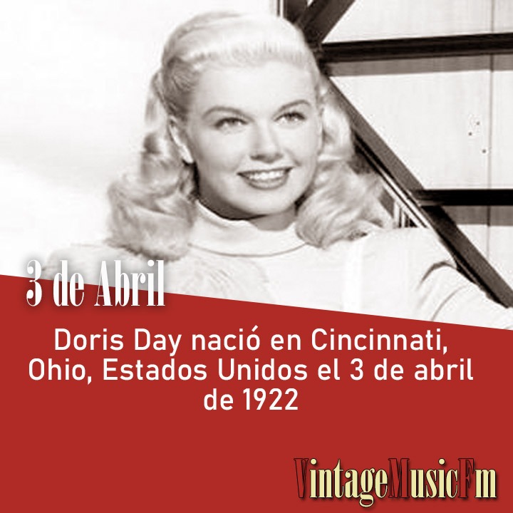 Doris Day nació en Evanston, Ohio, el 3 de abril de 1922